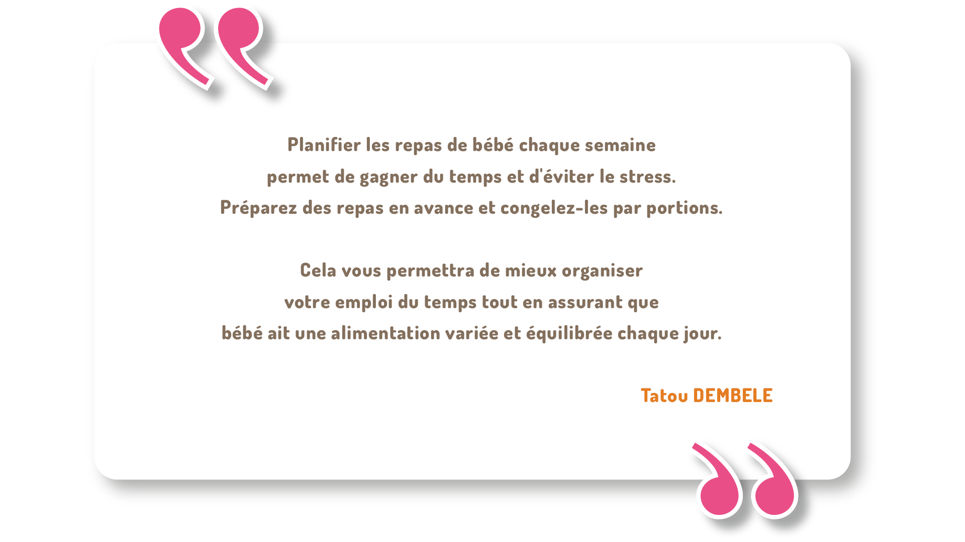 Planifier les repas de bébé chaque semaine avec un emploi du temps : préparer en avance et congeler et gagner du temps tout en assurant une bonne alimentation.